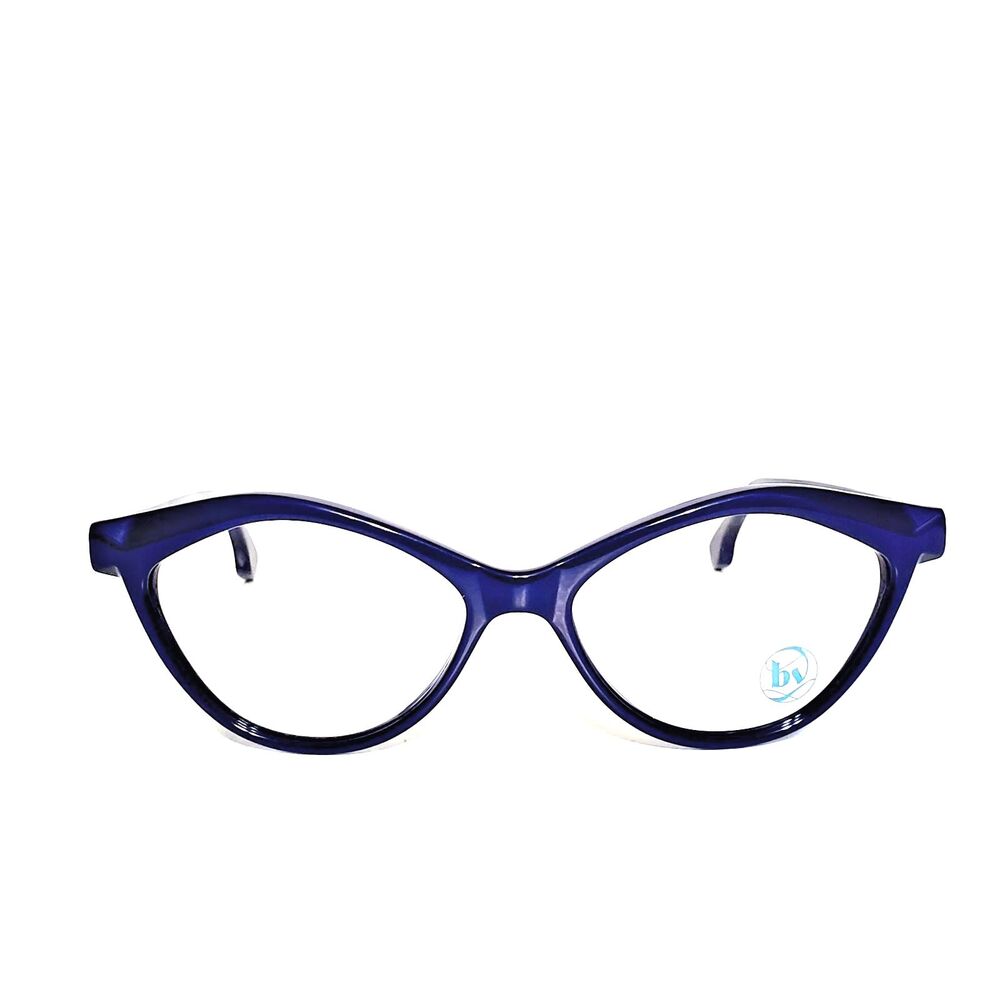 Womens Bon Vivant Italian Indigo Cat Eyeglass Frames 52-15-140 Handmade Italy